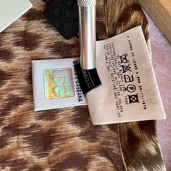 NWT Dolce and Gabbana D&G 100% silk leopard 44/30 - Picture 7 of 14